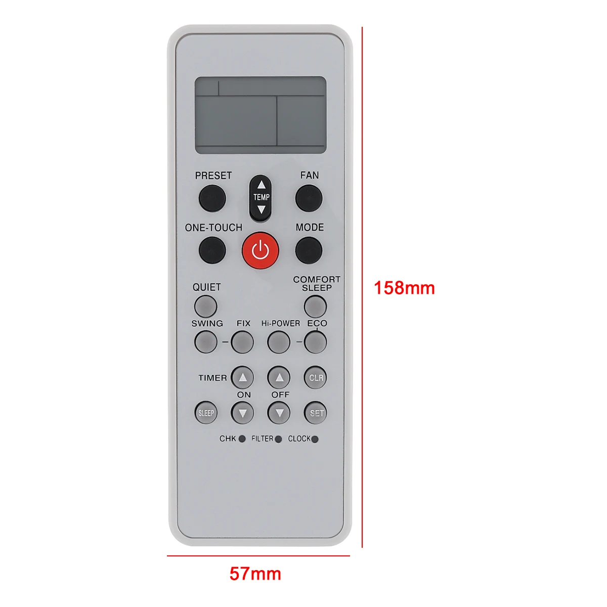 Replacement IR 433MHz ABS Air Conditioner Remote Control Without the Battery with 10M Long Transmission Fit for Toshiba WC-L03S |