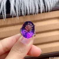 kjjeaxcmy exquisite fine jewelry 925 sterling silver inlaid gem amethyst gemstone new female woman girl ring hot selling