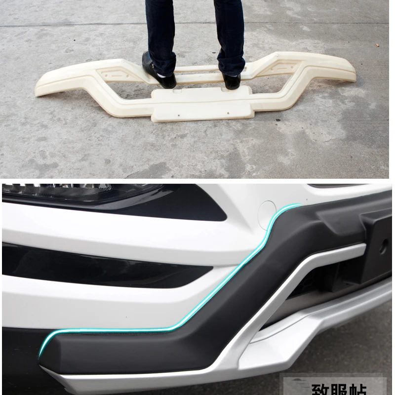 Free shipping,High Quality ABS Car styling Plastic Front+Rear Bumper Guard Protector For Hyundai Tucson- Car-styling