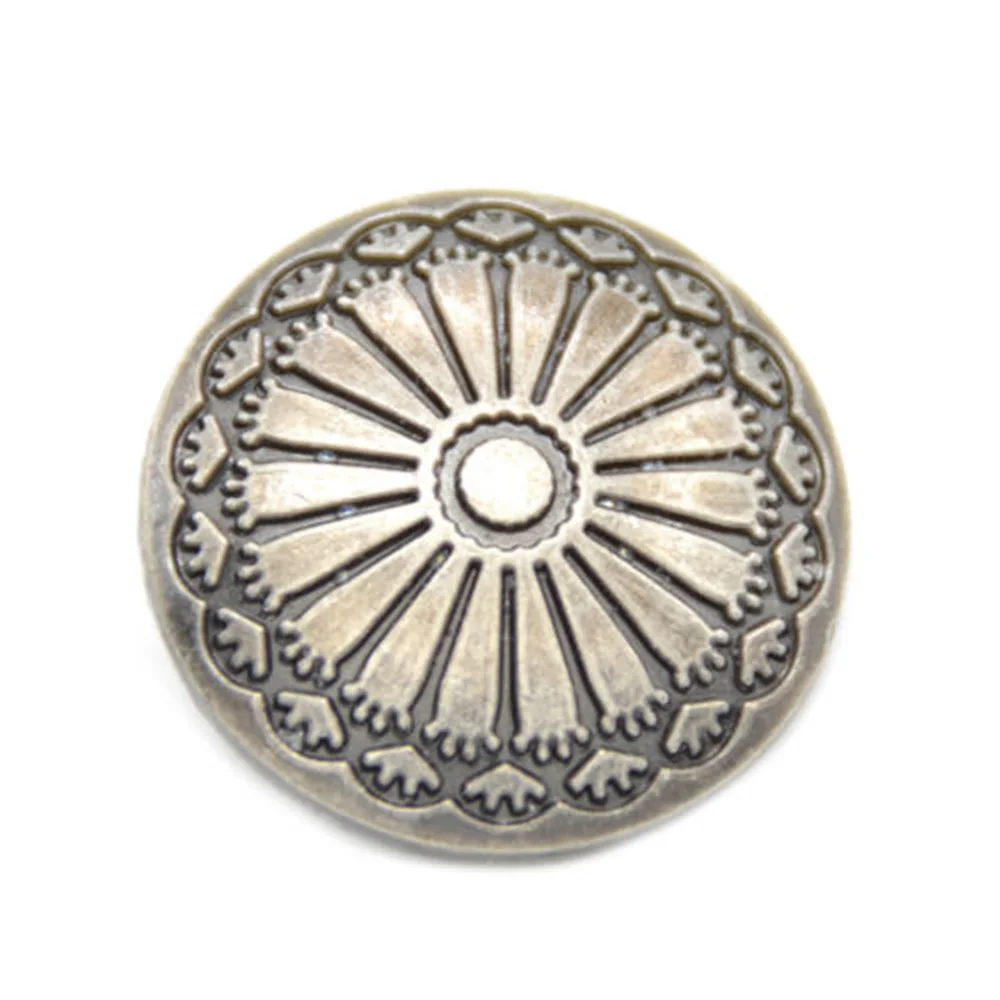 Застежка для шитья сделай сам 10 шт. пуговицы с цветочным узором металлические 23