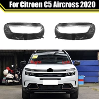 car front headlight transparent cover auto headlamp masks lampcover for citroen c5 aircross 2020 auto lens glass lampshade case