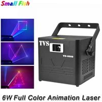 remote control 6w rgb 3in1 animation laser projector professional stage dj lighting effect dmx scanner dj disco party show light
