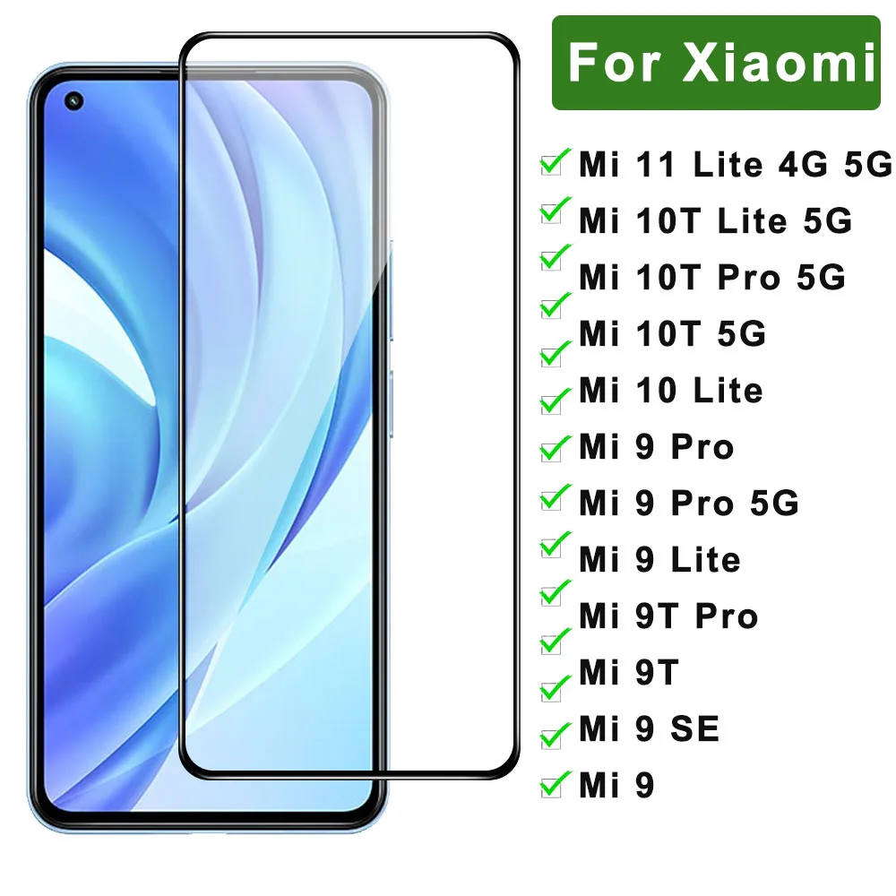 

Закаленное стекло 9H для Xiaomi Mi 11 Lite Mi 10T 9T Lite Pro, Защита экрана для Xiaomi mi 9t pro mi9 se, защитная стеклянная пленка