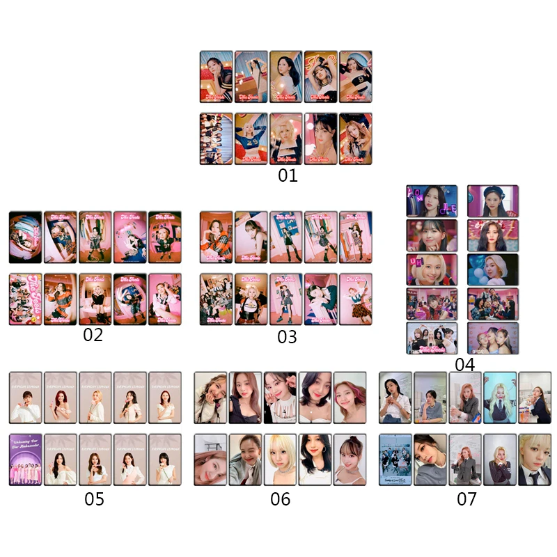 Crystal Card Stickers TWICE New Album The Feels Custom Stickers-style 1-10 Photocard Fans Gift Collection 8.6*5.4cm | Канцтовары для