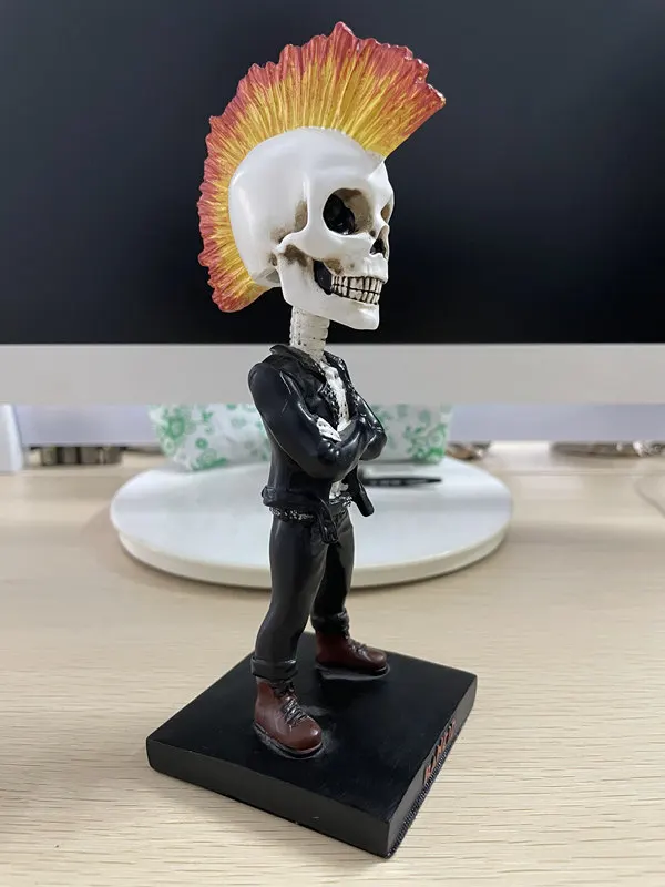ВИП полимерная Ремесленная Корона Череп Мужская фигурка крутая кожа тряска