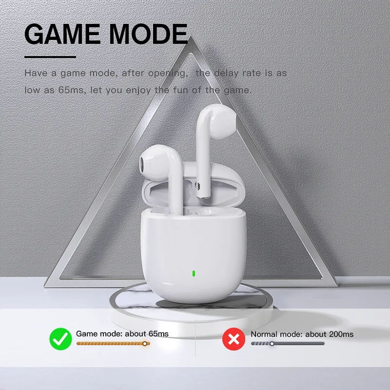 iKF Find Pro White Wireless Earbuds Bluetooth 5.0 Earphone Gaming Headset with Charging Case Touch Control Good Sound Smart