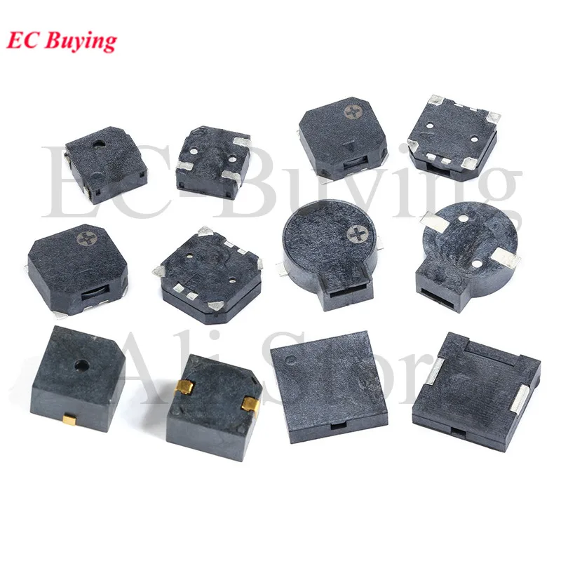 5 шт. SMD зуммер 5020 7525 8530 9650 1230 3 в 6 В 20 магнитный мини-активный громкоговоритель для