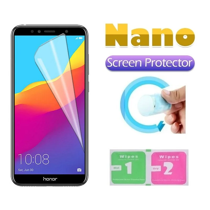 Взрывозащищенная нано защитная пленка Honor 9X 8X 8A 7A Pro Защита экрана 8s 8C 7C 7X 6X 5X из