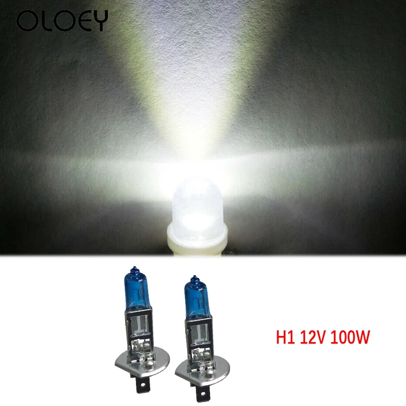 2 шт./компл. H1 ксеноновый белый 100 Вт галогенный головной свет 448 супер лампы Hid 12 в