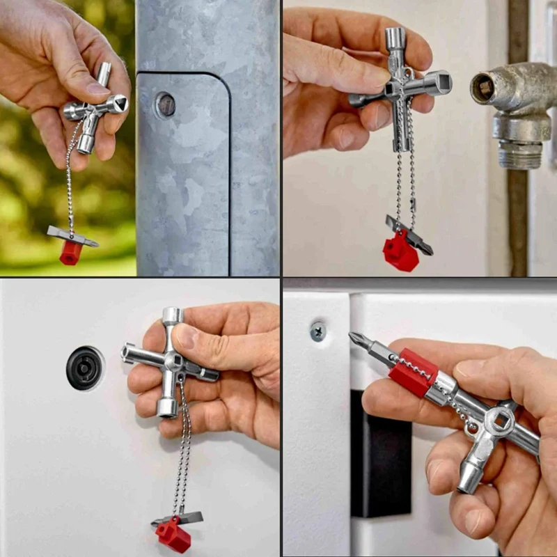 4 In1 метр ключей настенный газовый счетчик ключ мульти функциональные утилиты для