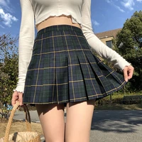 preppy harajuku a line mini plaid skirt girl y2k high waist pleated sailor korean kawaii sweet school uniform short skirt skort