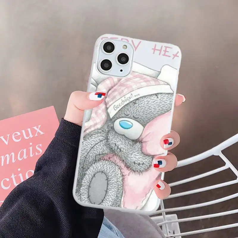 

Tatty Teddy bear Cute doll high quality luxury Phone Case Candy Color for iPhone 6 7 8 11 12 s mini pro X XS XR MAX Plus