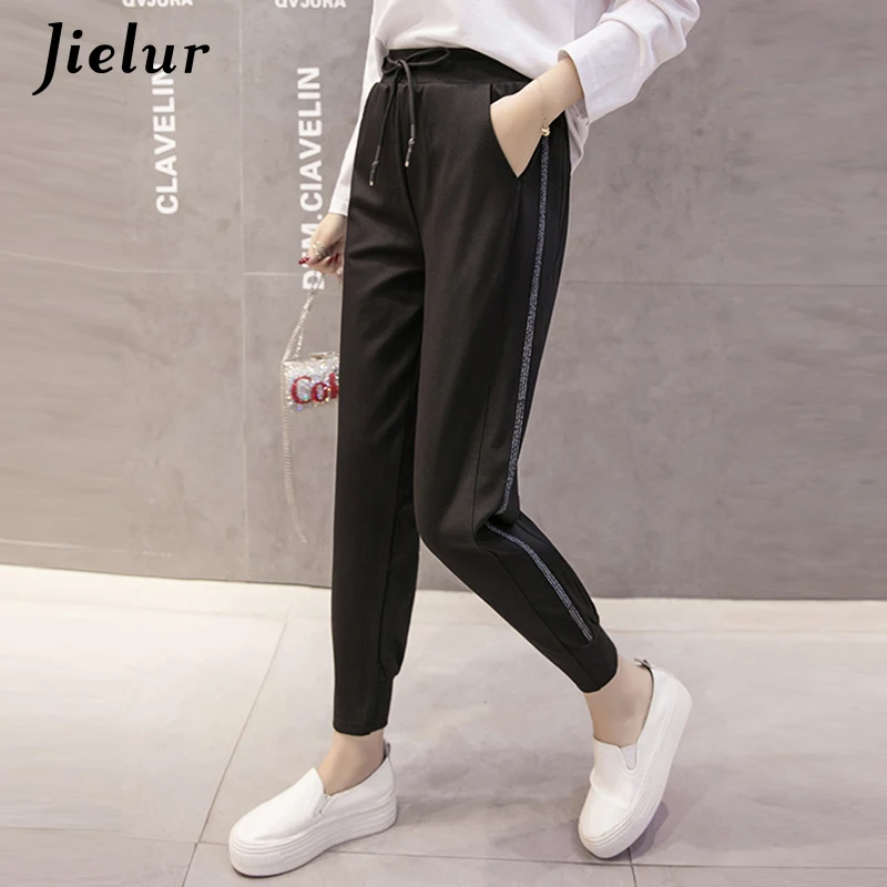 Jielur модные штаны-шаровары для отдыха детей корейский стиль лоскутные