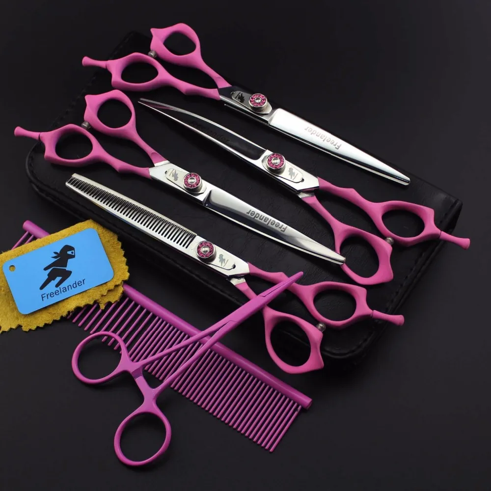 7 &quotпрофессиональный комплект для ухода за шерстью домашних животных прямые и