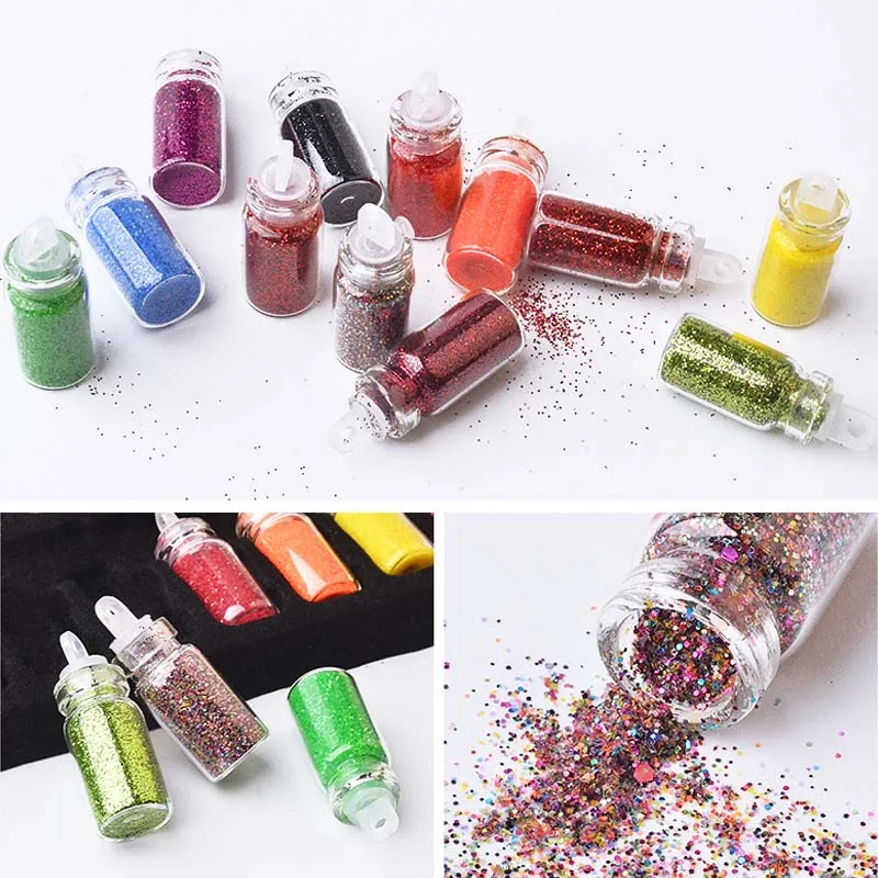 48 шт./компл. Nail Art порошок с пигментным блеском комплект Цвета DIY Маникюр украшения