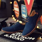 Классические мужские туфли дерби, повседневные замшевые кожаные оксфорды, удобные деловые Роскошные туфли для мужчин, классические туфли на шнуровке, синие туфли