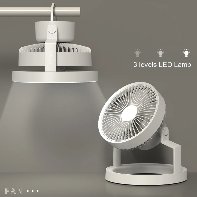 8000mAh 3 Speed Camping Hanging Fan with LED Lantern USB Powerbank Desk for Outdoor Home Office Hiking | Бытовая техника