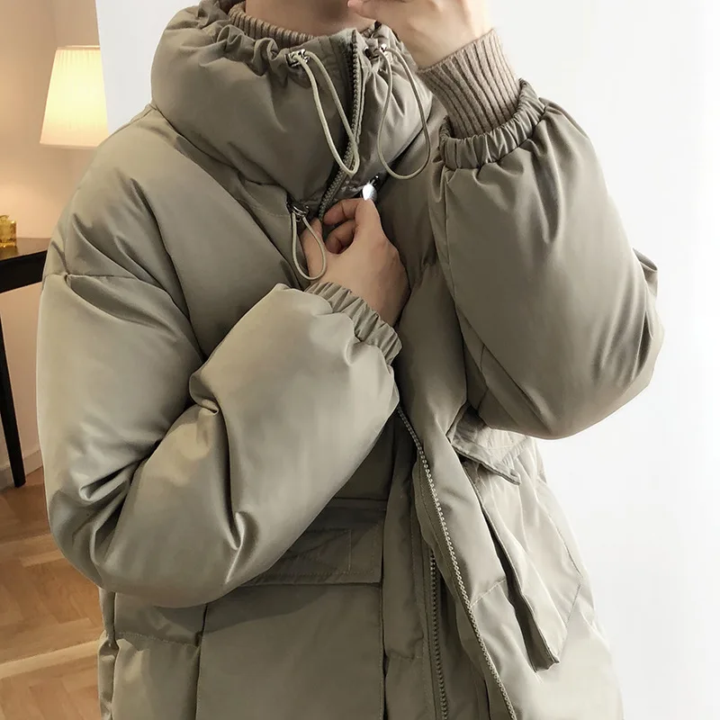 

Middle-length over the knee cotton-padded jacket women's 2020 winter new flower bud collar thick cotton-padded jacket