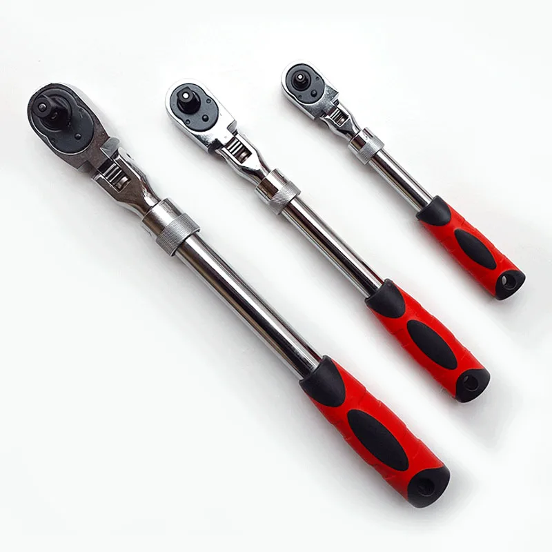 1/4&quot3/8&quot1/2&quot Telescopic Ratchet Spanner 72Teeth Carbon Steel Retractable Wrench Can Adjust 90 Degrees Movable head |