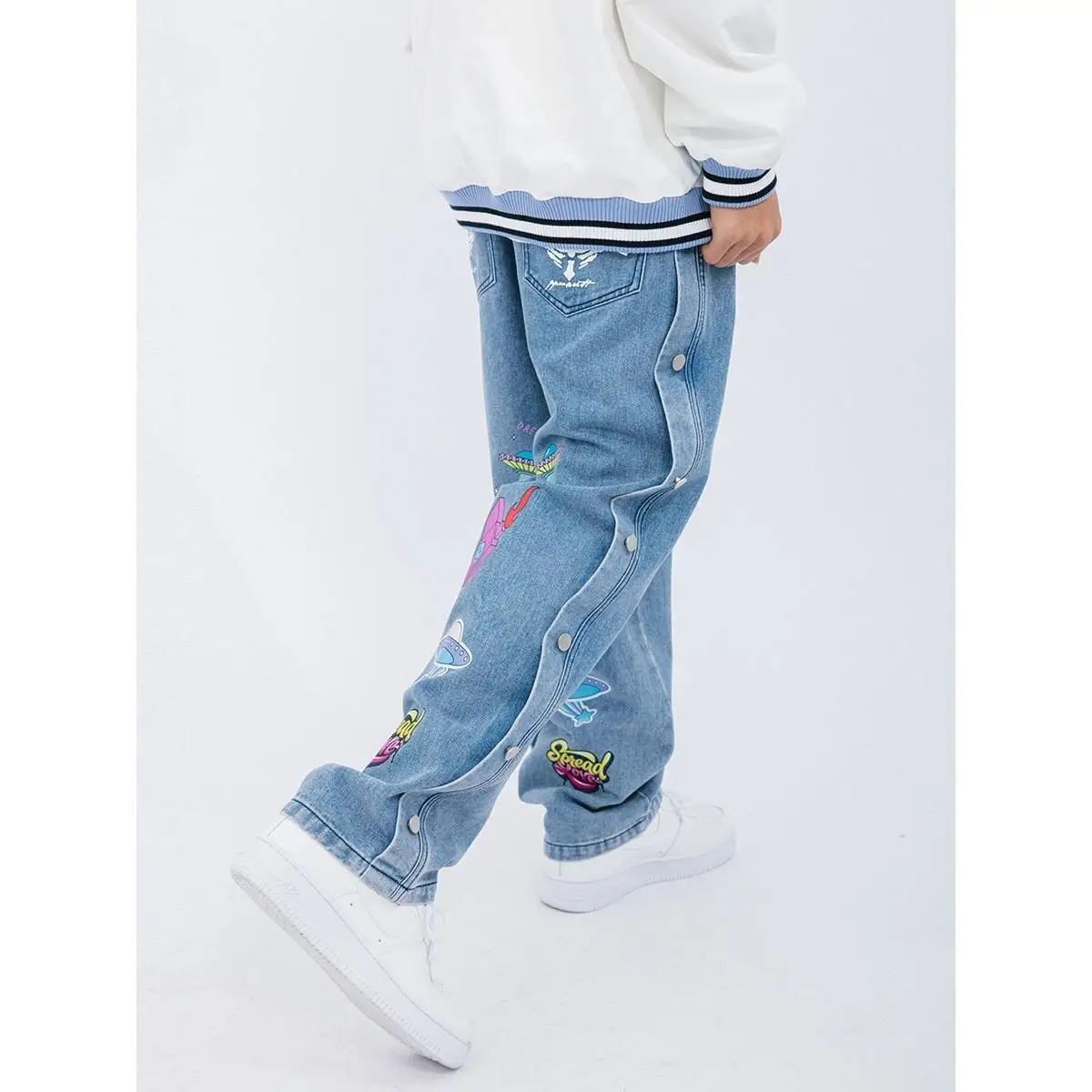 LORDLDS Men Black Denim Pants Fashion Trousers Oversized Loose Style Wide Leg Cargo Jeans High Waist Streetwear Punk Clothes