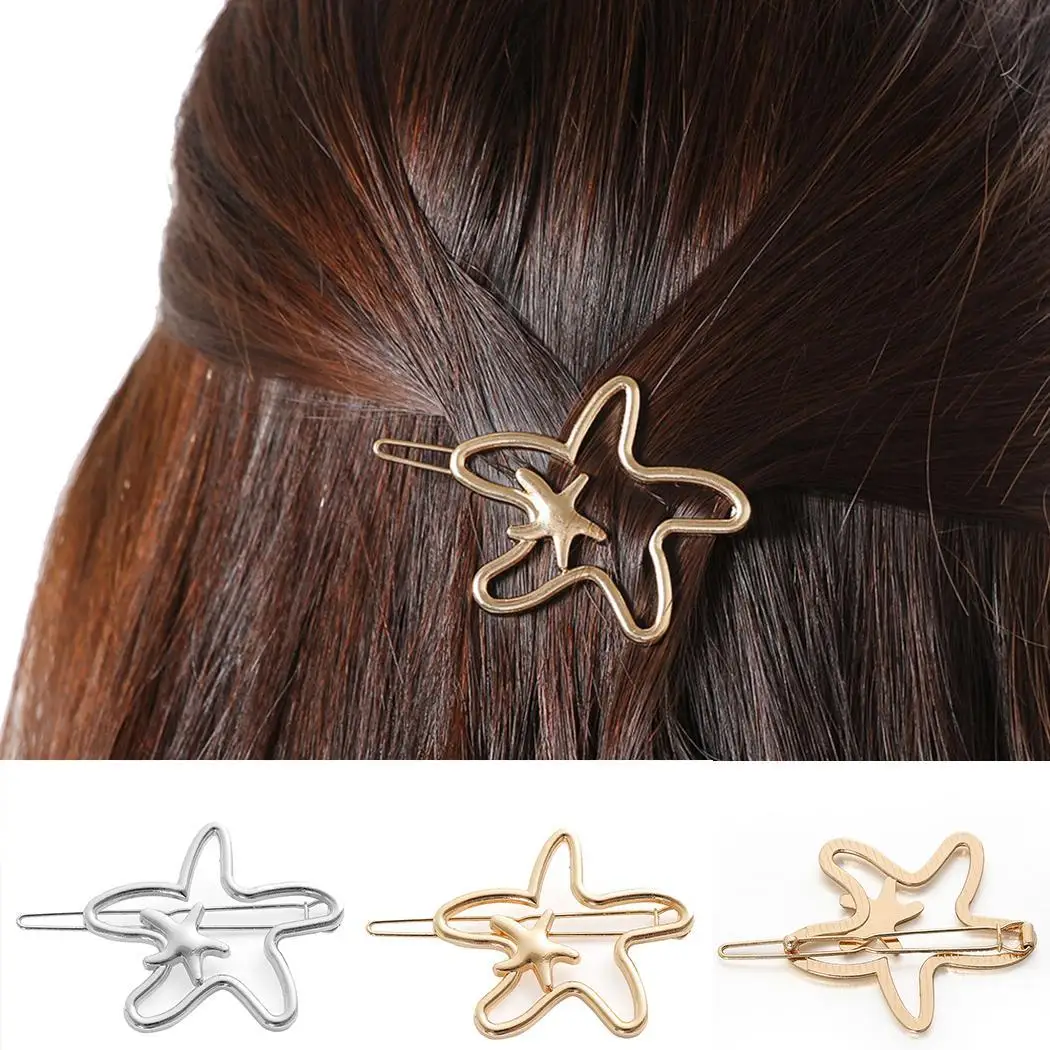 Модная Геометрическая пустотелая заколка для причёски Женская Повседневная