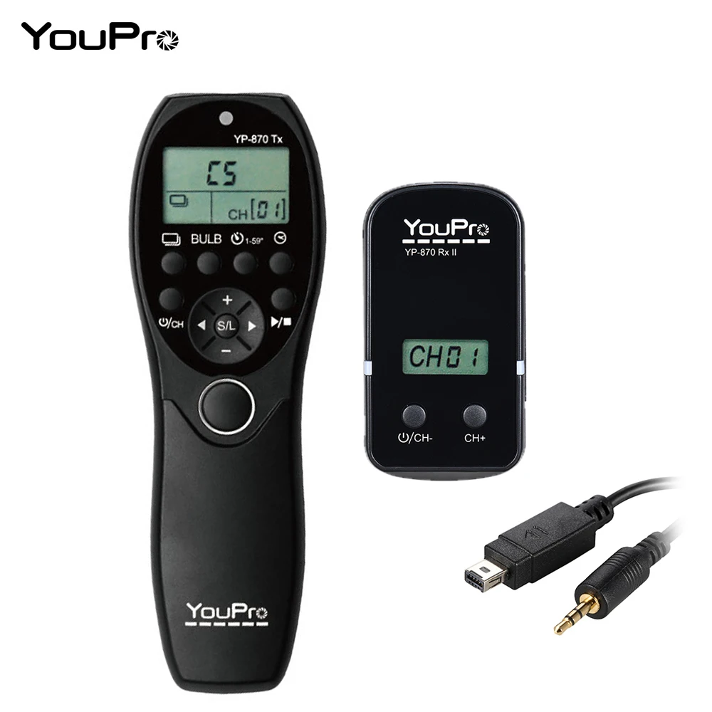 YouPro YP-870II MC-DC2 беспроводной Таймер спуска затвора Пульт дистанционного управления