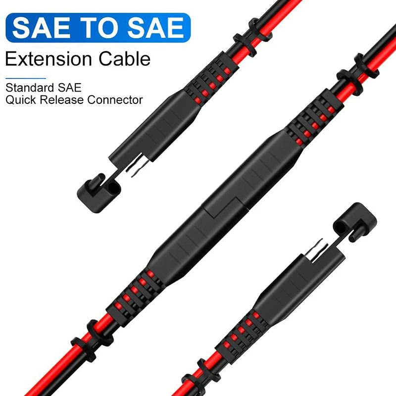 

15Feet SAE to SAE Extension Cable, Quick Connect Disconnect SAE Power Connector Cable Wire Harness 14AWG with Dust Cap