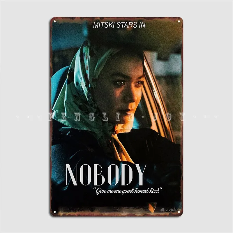 

Декоративный плакат в стиле фильма «nobody» Mitski, металлическая табличка для кинотеатра, кухня, Классический Настенный декор, жестяной плакат