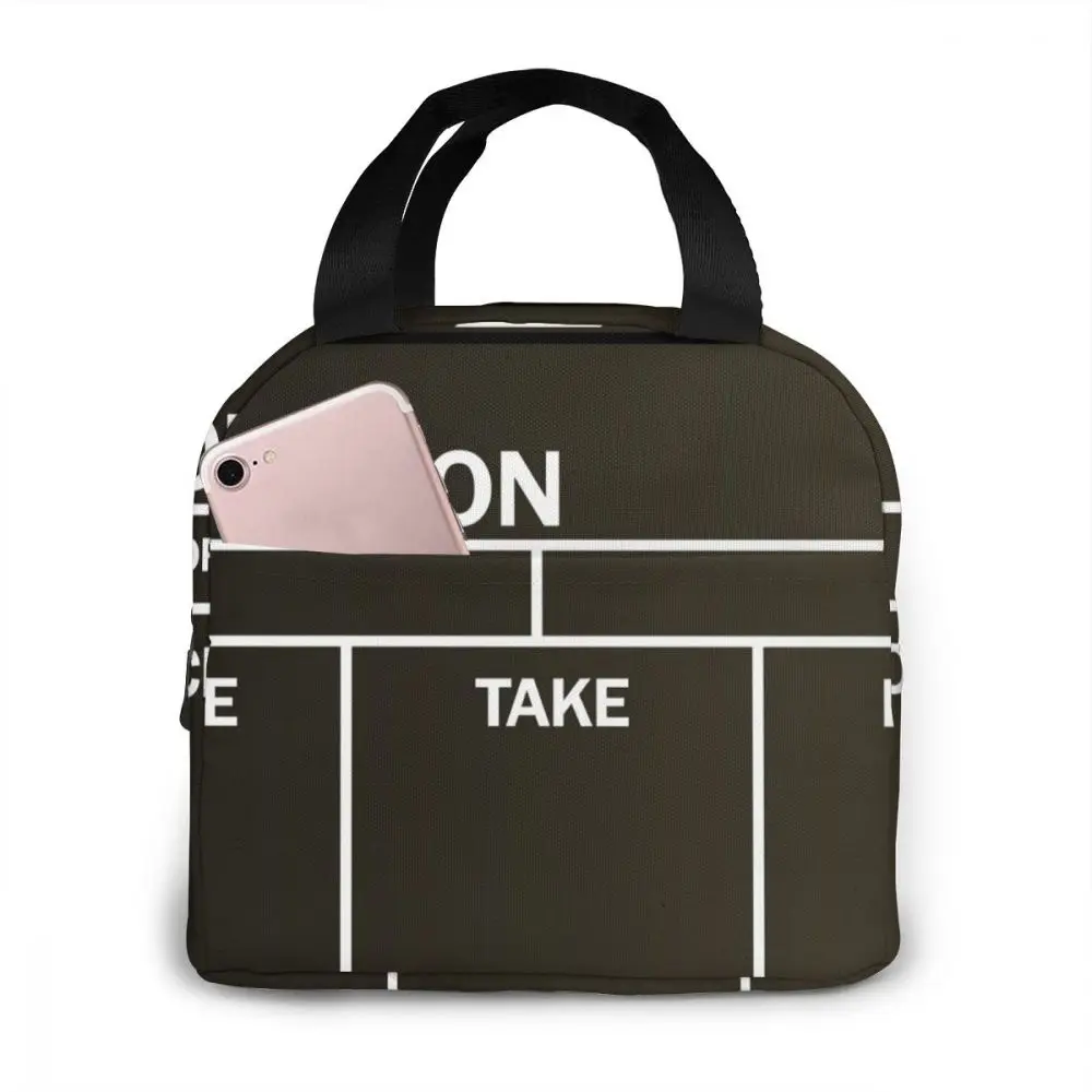 

Movie Clapper Board Cooler Lunch Box Portable Insulated Lunch Bag Thermal Food Picnic Lunch Bags