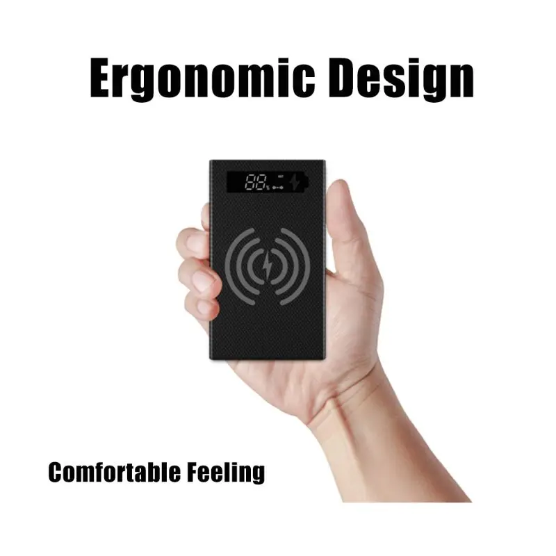 Spliced Combined DIY 18650 Battery Case Wireless Charging Power Bank Shell Portable External Box Powerbank Protector |