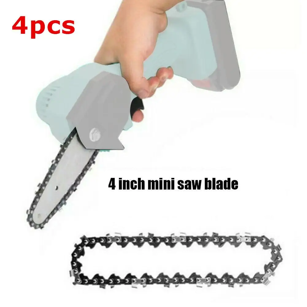 

4 Inch Mini Steel Chainsaw Chain Electric Pruning Saw Accessory Garden Tool Replacement Universal Chain