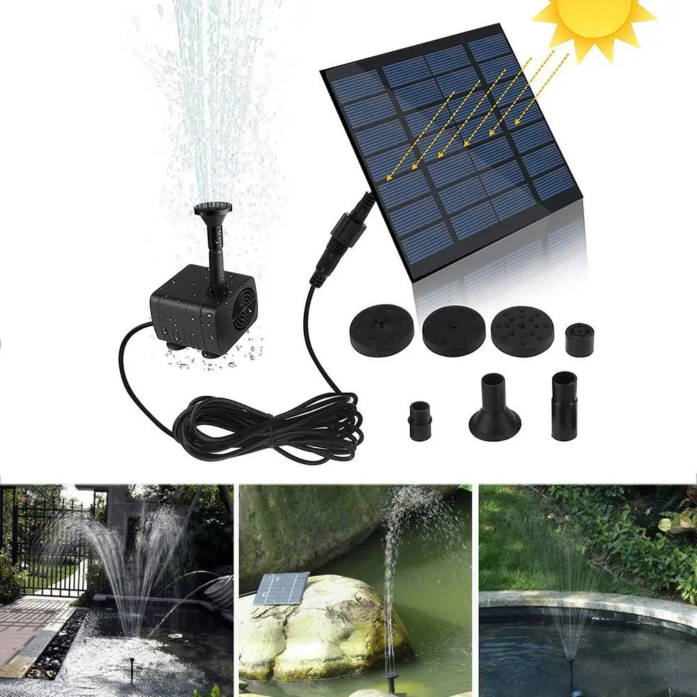

Solar Fountain with Panel Water Pump Kit for Bird Bath Solar Panel Kit Outdoor Fountain for Outdoor Pond, Garden and Fish Tank