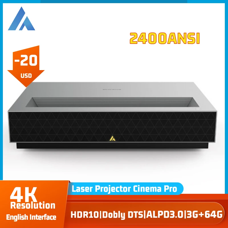 

Formoive Fengmi Laser Projection TV 4K Cinema Pro 2400 ANSI Lumens Smart Projector 2.4G/5G Dual Wifi Home Theater Beamer