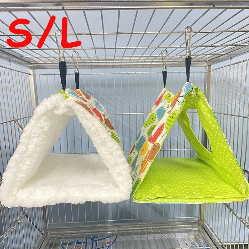 

Soft Cloth/Plush Bird Nest Snuggle Hanging Cave Home Parrot Swing Toy Cage Hammock Pet Bird Bed
