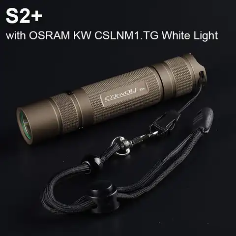 Конвой флэш светильник Desert Tan S2 плюс с кВт CSLNM1.TG белый светильник 18650 фонарь флэш-светильник для рыбалки Рабочая лампа передняя фара для вело...