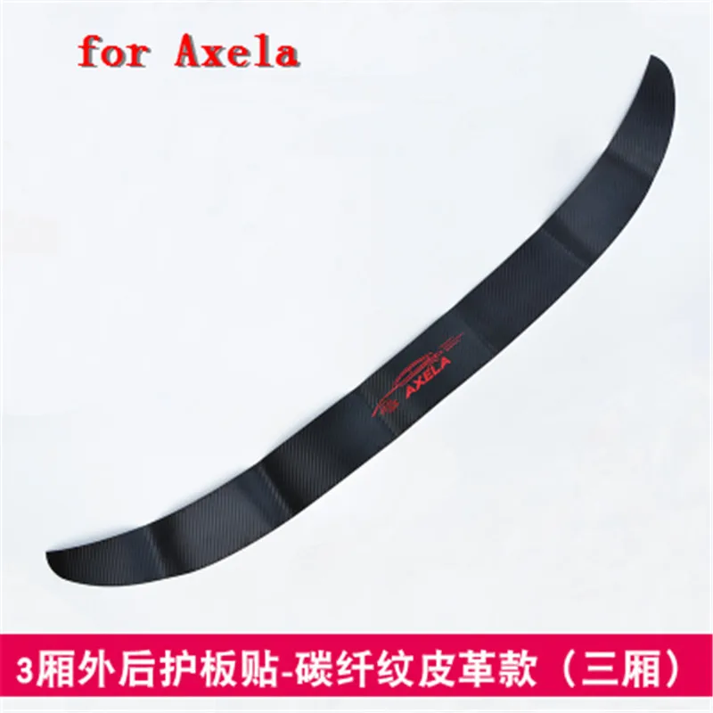 Стайлинг автомобиля углеродное волокно кожаный протектор заднего бампера
