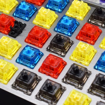 original Gateron Ink customized switch Semi-permeable Shaft Plating Black Red Yellow Blue Mechanical Keyboard Switch images - 6