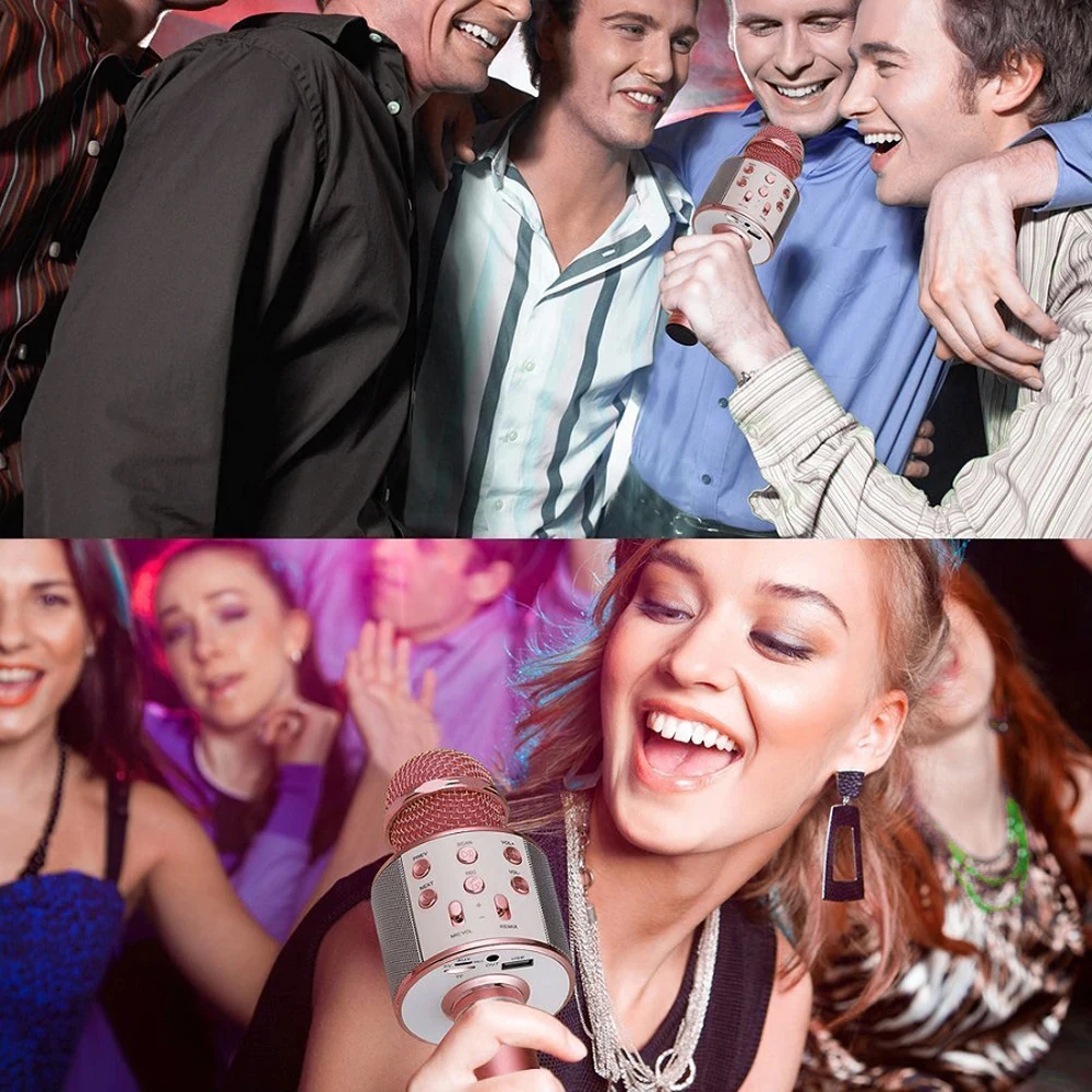 Беспроводной Bluetooth микрофон профессиональный K Song ручной Karaok музыкальный плеер