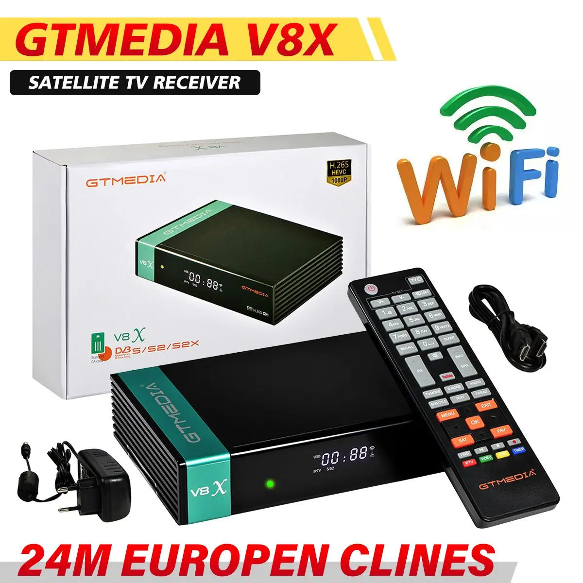 

GTmedia V8X DVB-S/S2/S2X Satellite Receiver for V8X Update V8X DVB-S/S2/S2X Honor Built USB Tuner Receiver Satellite Decoder