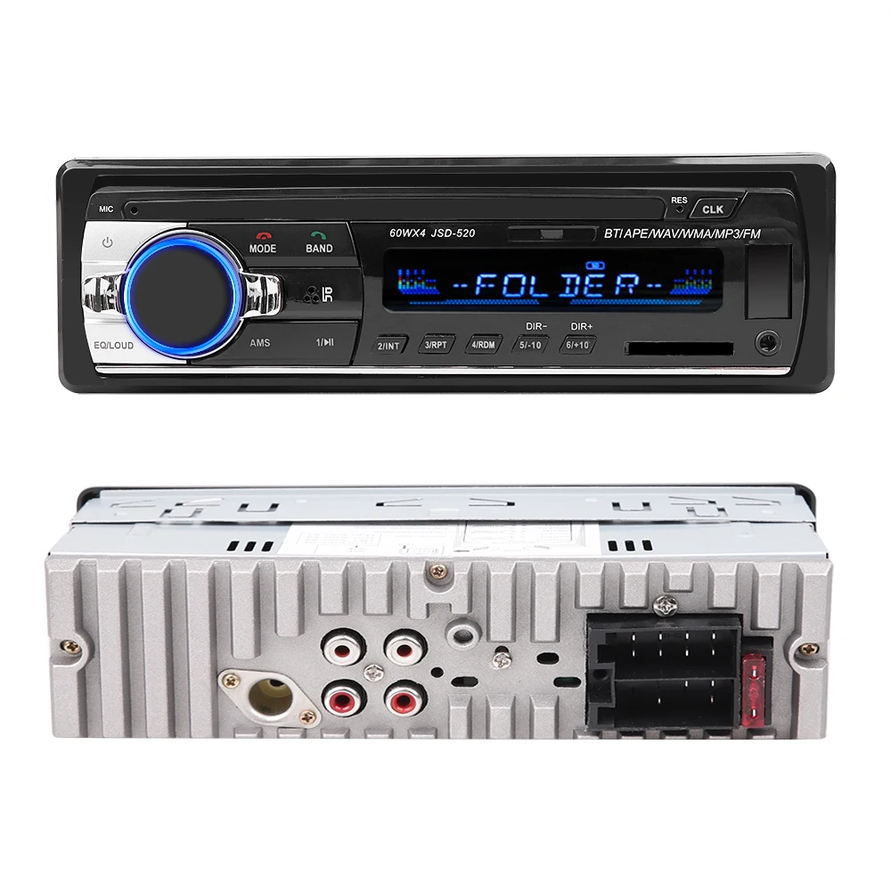 Автомобильное радио стерео цифровой JSD-520 Bluetooth 1 Din MP3-плеер 4x60 Вт FM аудио приемник