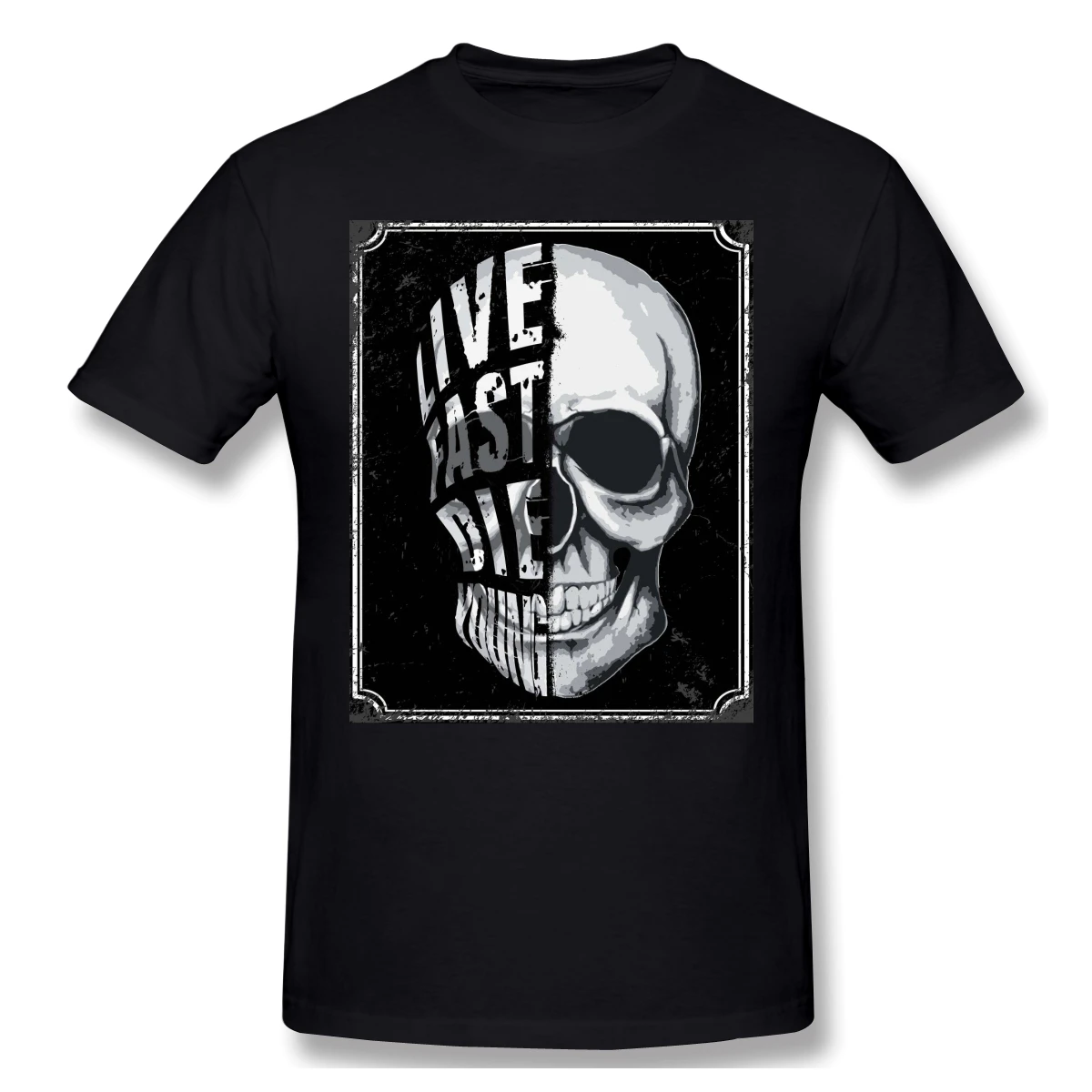 Мужская футболка забавная с рисунком мужская хлопковая уличная черепом топы