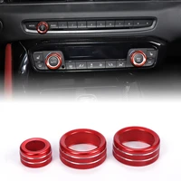 for 2019 2022 toyota gr supra a90 aluminum alloy red car air conditioning volume knob decorative ring sticker interior parts