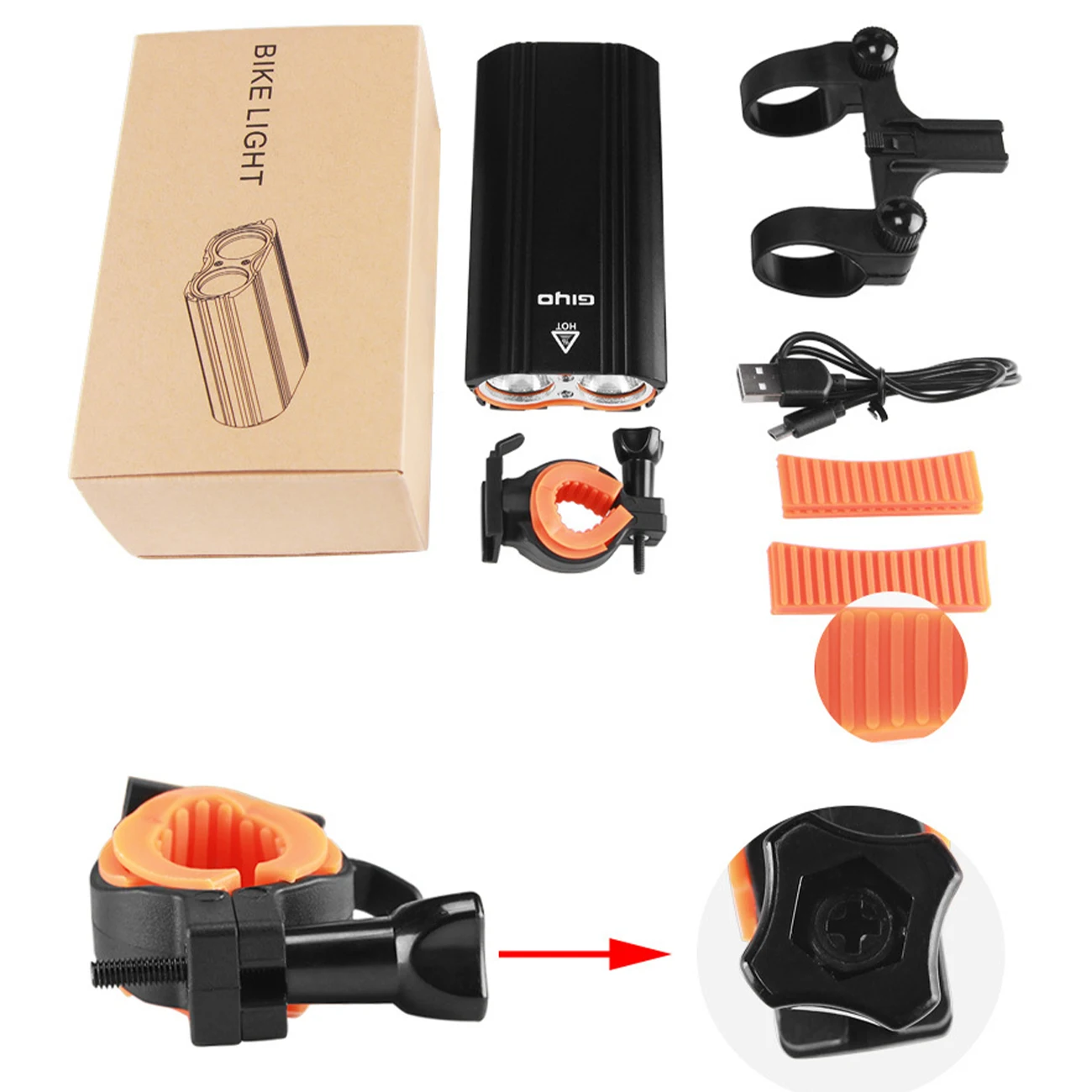 

1Pc NEW Bicycle Front Light Bike 2400Lm Headlight T6 Leds Cycling Lamp Lantern Flashlight For Mountain bike or road Bicycle