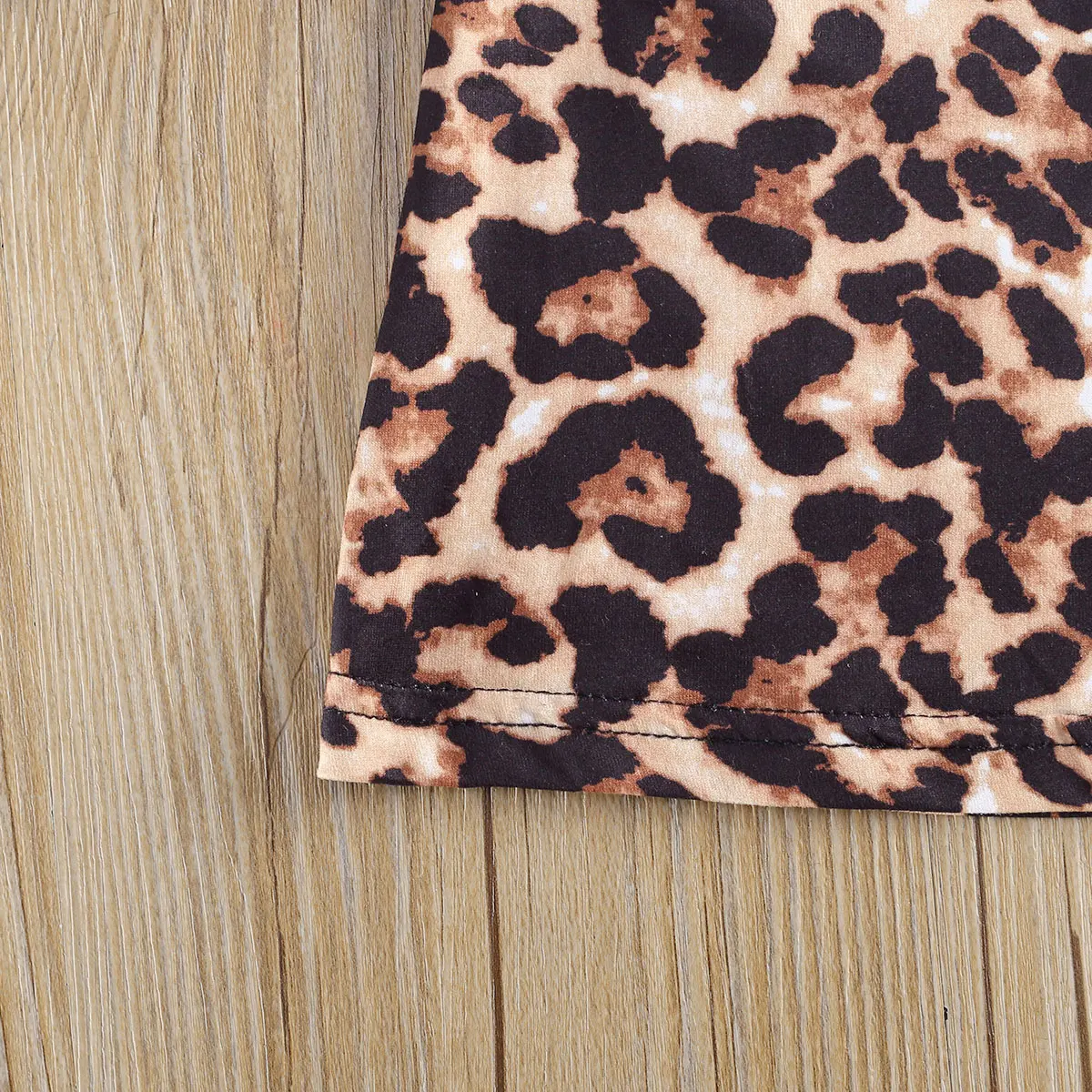 Платье для маленьких девочек леопардовое платье длина миди осенние длинные