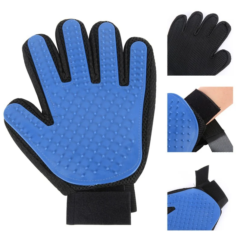 Собака Кот щетка силиконовые перчатки Бережный уход за шерстью домашнего