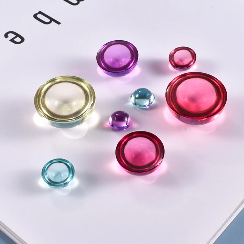 

Crystal Epoxy Resin Mold Half Ball Beads Oblate Cabochon Pendant Silicone Mould N0HE