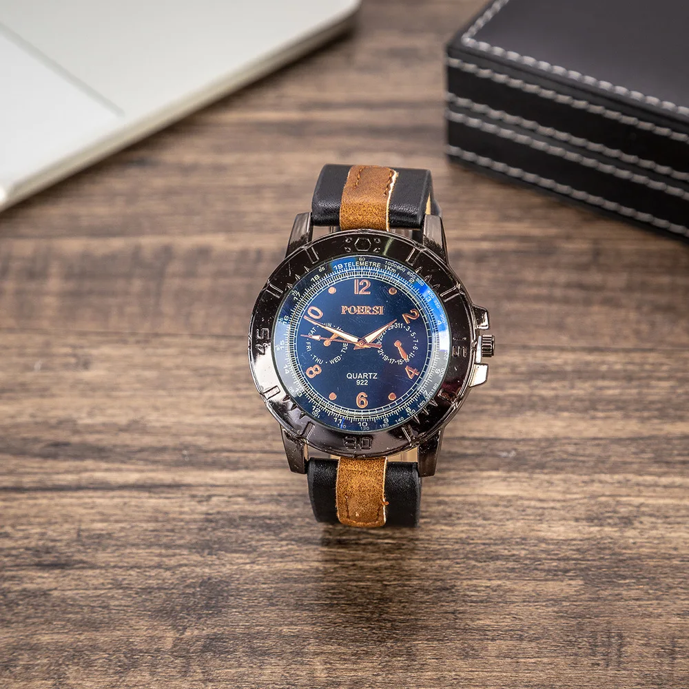 2021 Мужской подарочный набор красивые часы + кошелек Запонки Набор ручек горячая