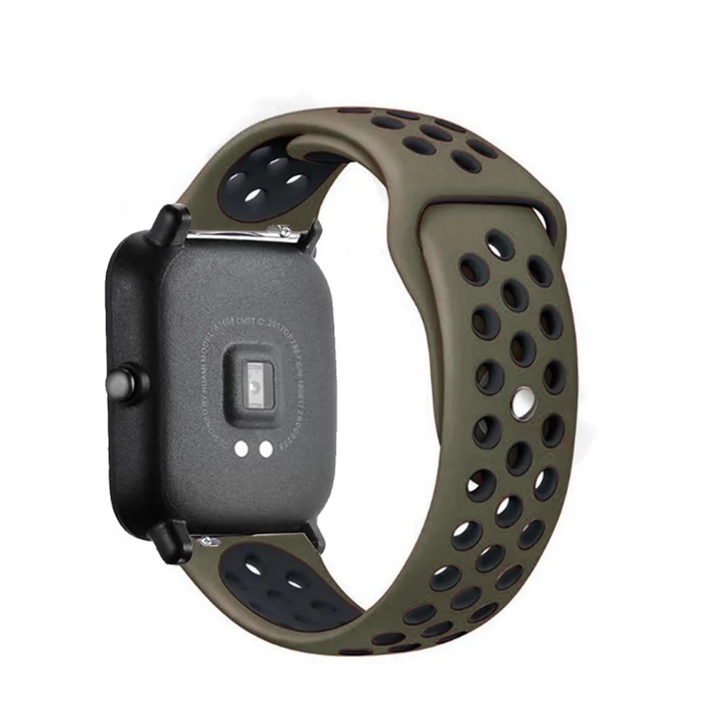 

20mm/22mm Silicone Strap For Amazfit GTS/2/2e/GTS2 Mini/GTR 42mm/47mm/GTR2/2e/stratos 2/3 Sport Watch Bracelet Amazfit bip strap