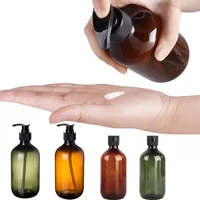 300500 ml bathroom soap dispensers amber shampoo air lotion container press foam pump bottle for bath soap gel cosmetics