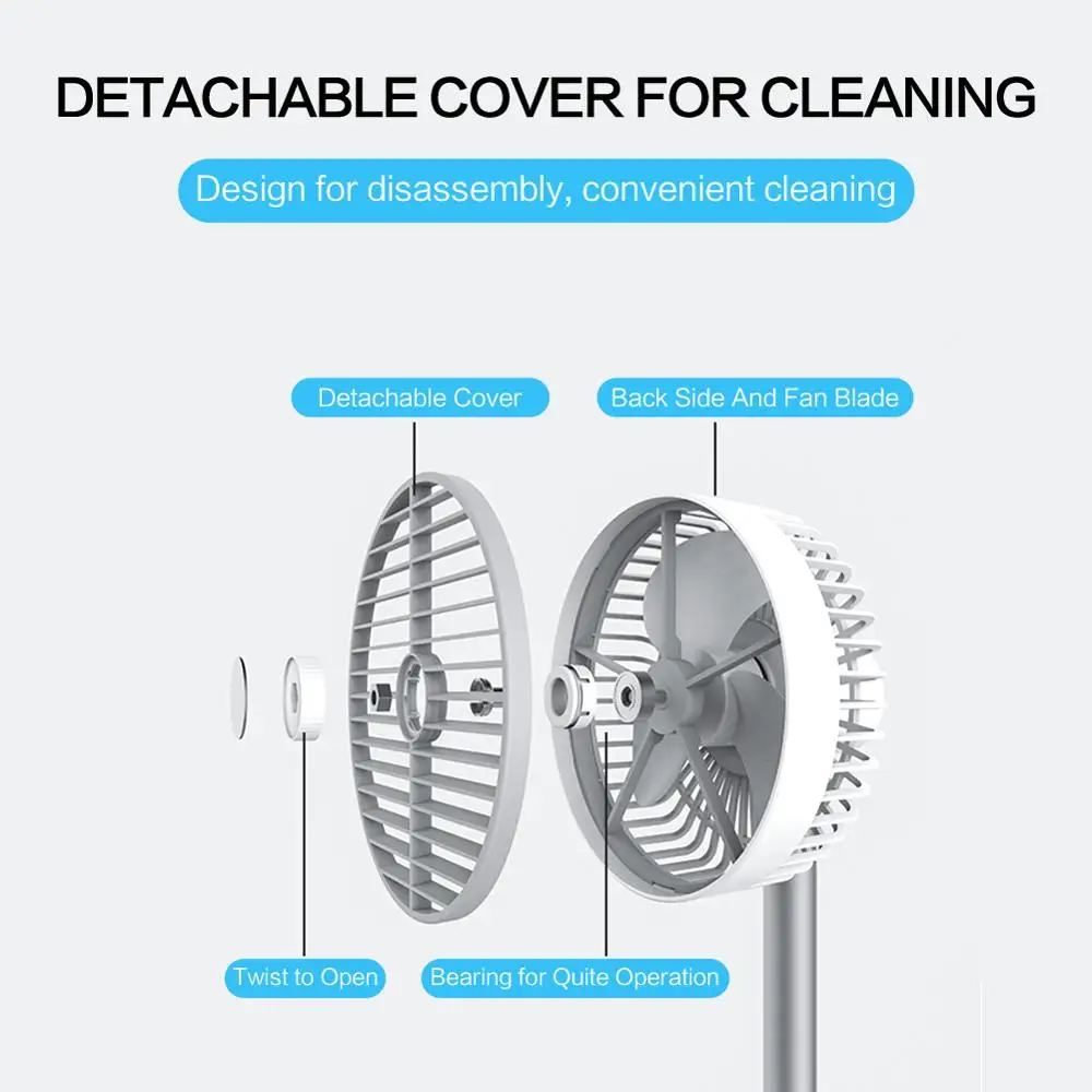 Портативный Настольный вентилятор SMARTDEVIL с низким уровнем шума зарядка от USB